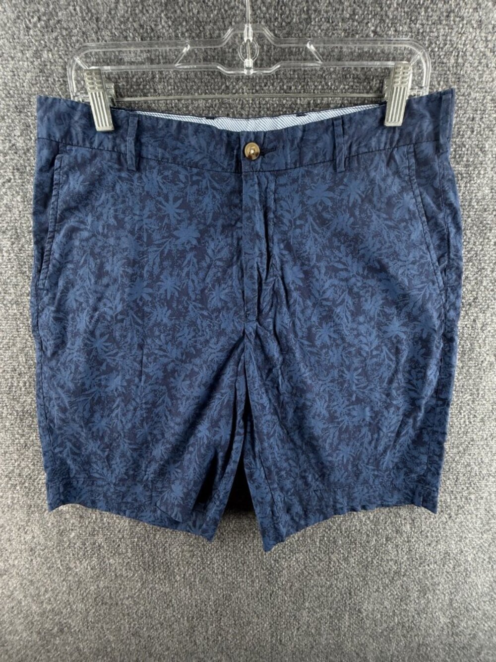 Peter Millar Shorts 32 Dark Blue Floral Palm Golf Men Cotton Stretch Adult